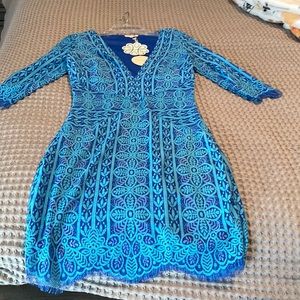 NWT blue flowery dress